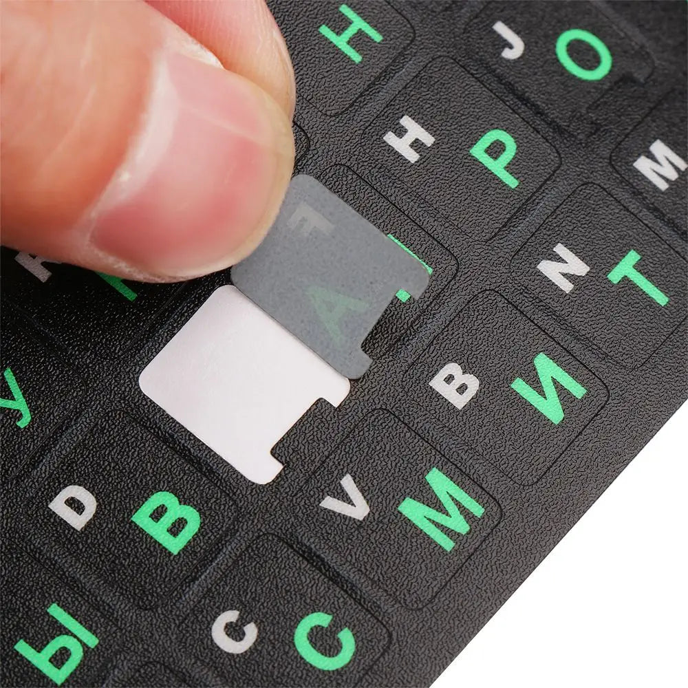 Russian Letters Keyboard Stickers Frosted PVC Waterproof Cover Sticker for Universal Notebook Computer Desktop Keyboard Laptop