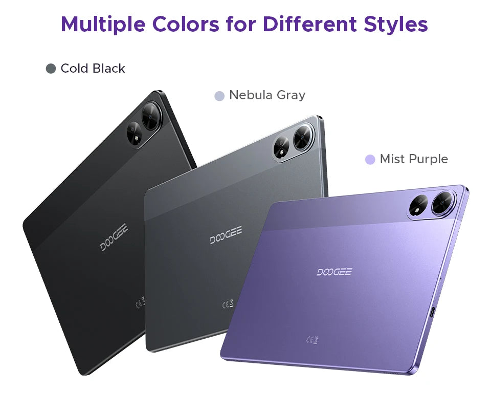 Doogee Tab G6+ 2 in 1 Tablet Pc Android 15 Gemini Ai Dual Speakers 8000Mah Battery 32Gb(8+24) Ram 256Gb Rom Widevine L1 4g Lte
