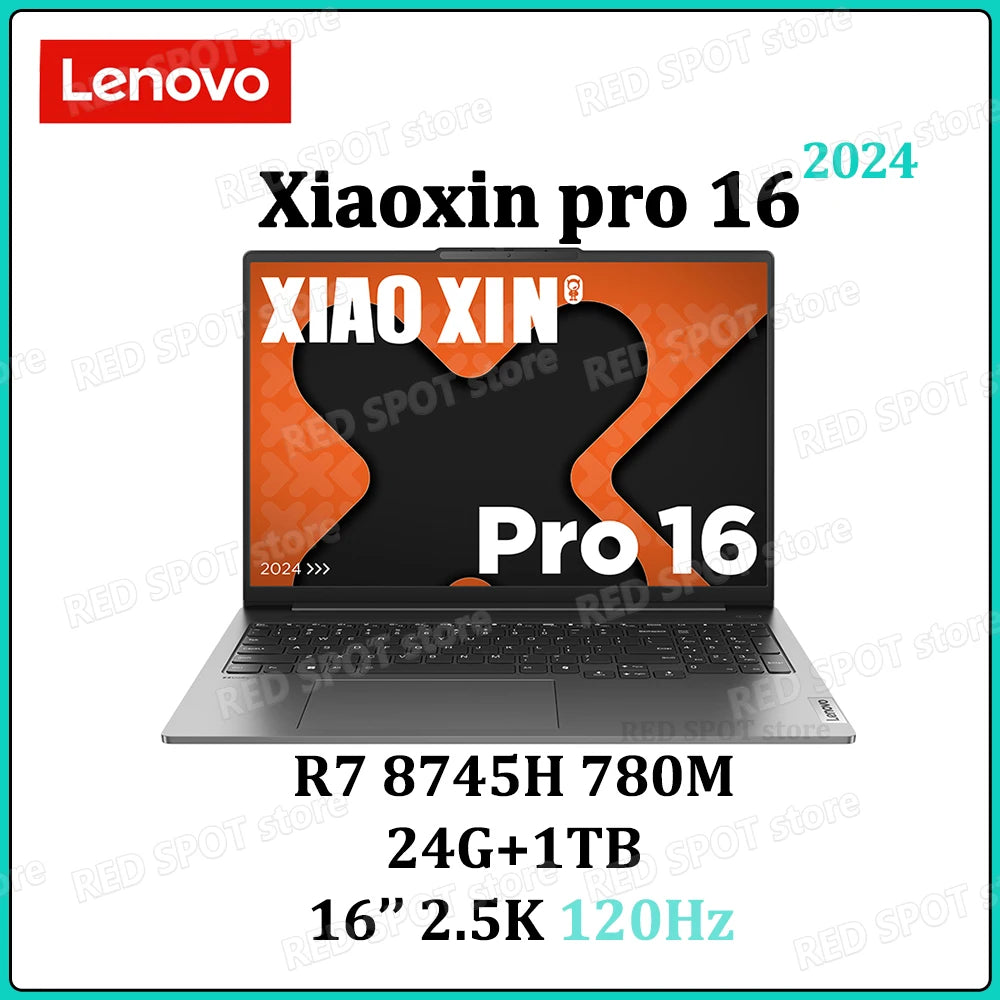 Lenovo Xiaoxin pro 16 2024 AI R7 8745H  780M 24G+1T 16inch 2.5k 120Hz