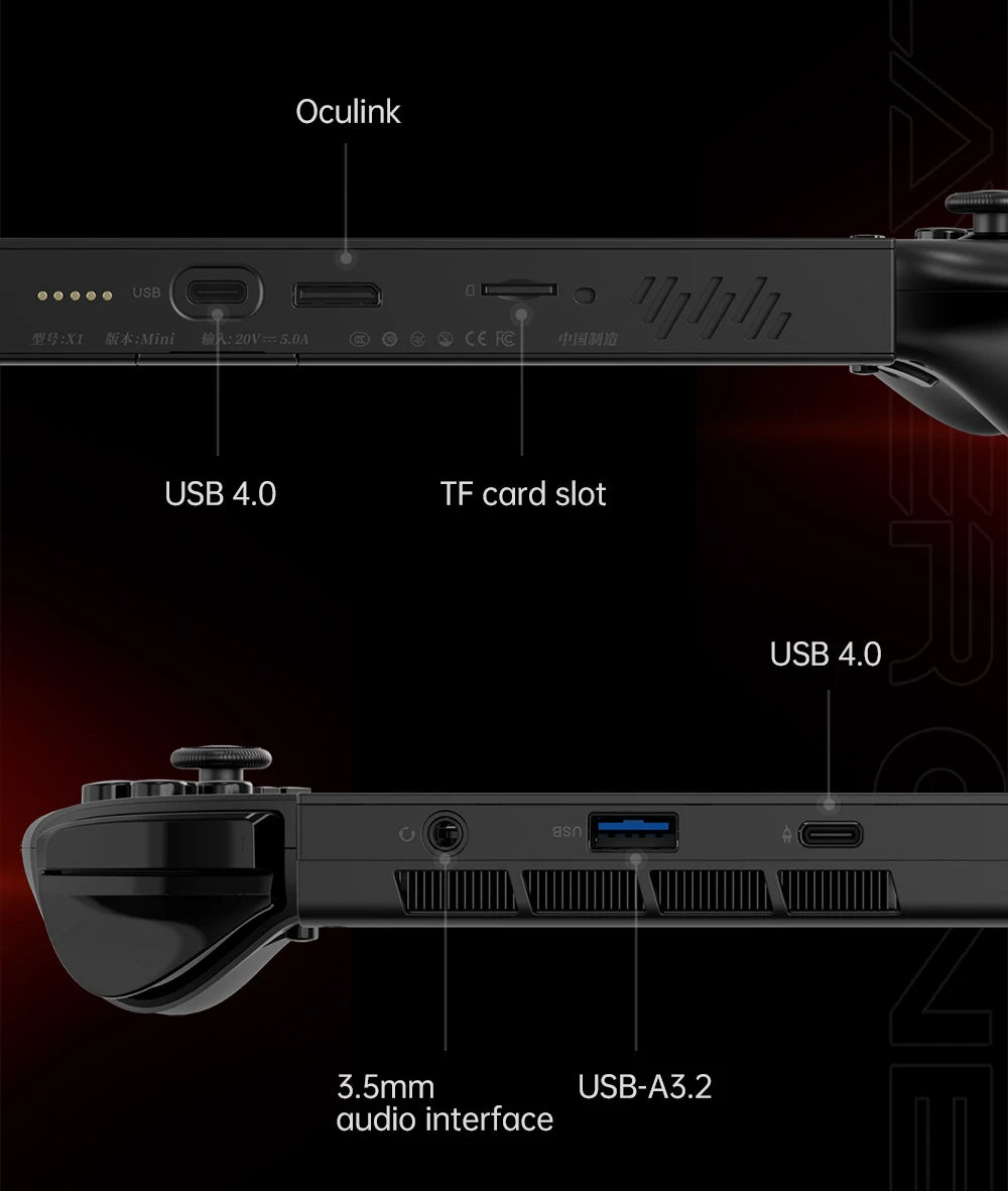 OneXplayer X1 mini AMD AI 9 HX 370 / 8840U 8.8'' 3-In-1 Handheld PC Game Console Laptop Tablet AI Computer Detachable Controller