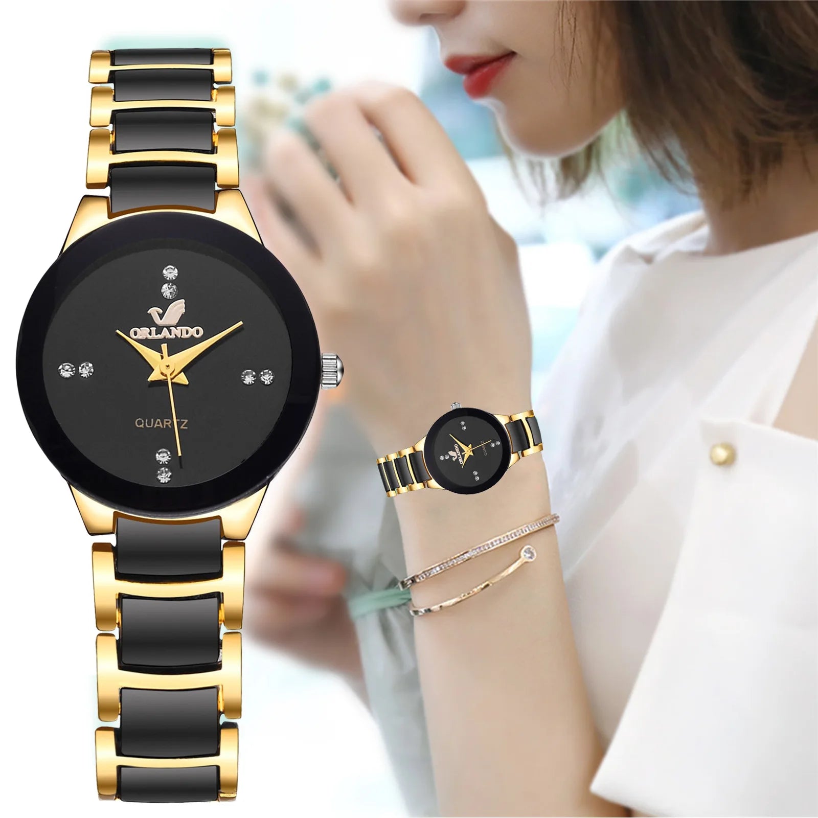 Couple Watches Women Luxury Famous Brand Lover's Watch For Men Casual Stainless Steel Watches Ladies Wristwatch Relogio Feminino