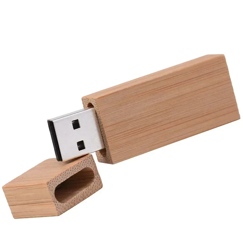 JASTER Free custom logo Photography wooden with box USB 2.0 Flash Drives64GB 32GB 16GB 8GB 4GB Memory stick Business gift U disk