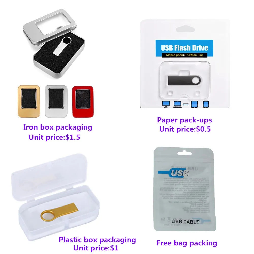 Wholesale Pen Drive 64GB USB Flash Drive 1GB 2GB 4GB 8GB 16GB Pendrives Usb Stick 32GB Memory Stick 128MB Free Custom Logo Gift