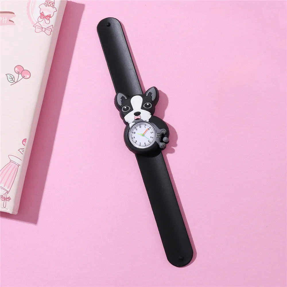 3D Patterns Red Car student Watch Boy Girls Kid wristwatch Soft Silicone Band