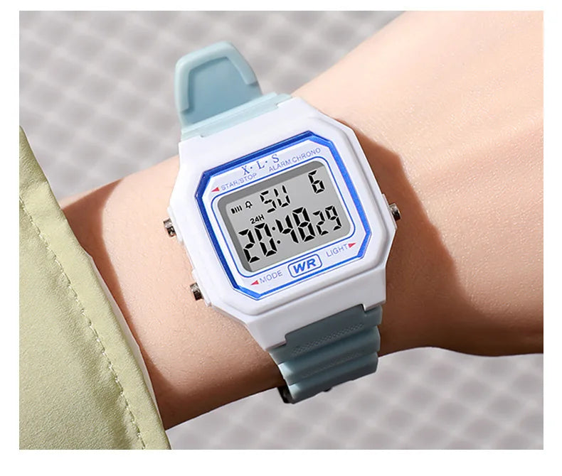 New Children's LED Digital Watch Student Multi Functional Outdoor Sports Watch Minimalist Men's and Women's Electronic Watch