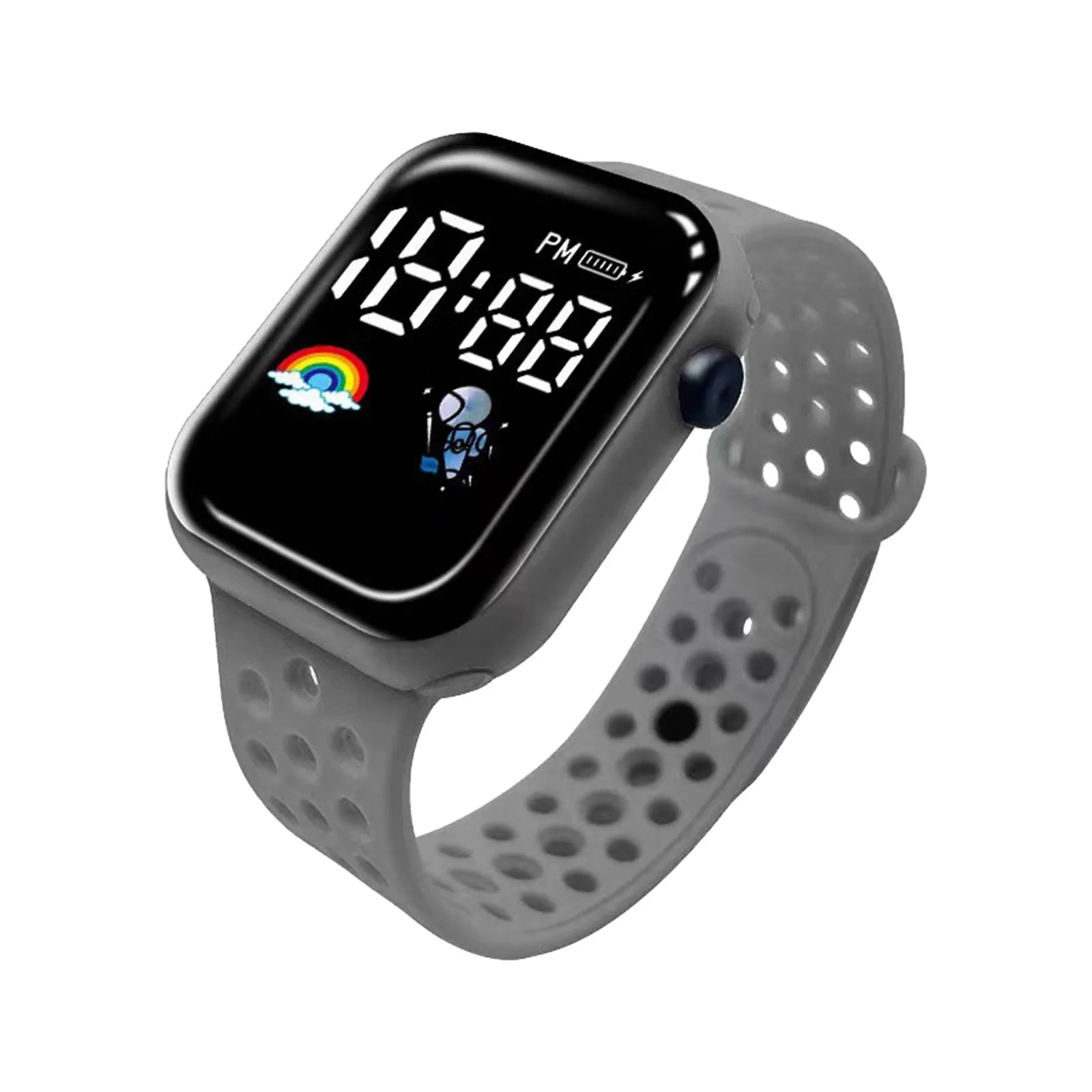 Children'S Led Digital Watch Digital Silicone Strap Cartoon Waterproof Luminous Sports Football Children'S Electronic Watch