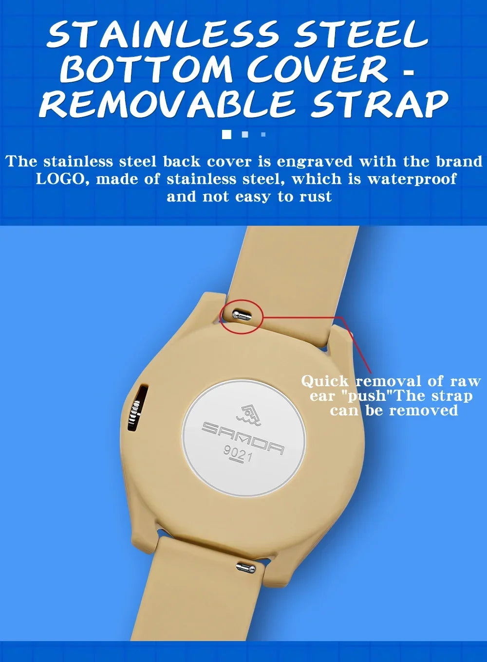 SANDA 9021  Creative Simple Girls 'Watch 2024 New Fashion White Casual Quartz Clock Men'S Watch Silicone Strap Waterproof Watch