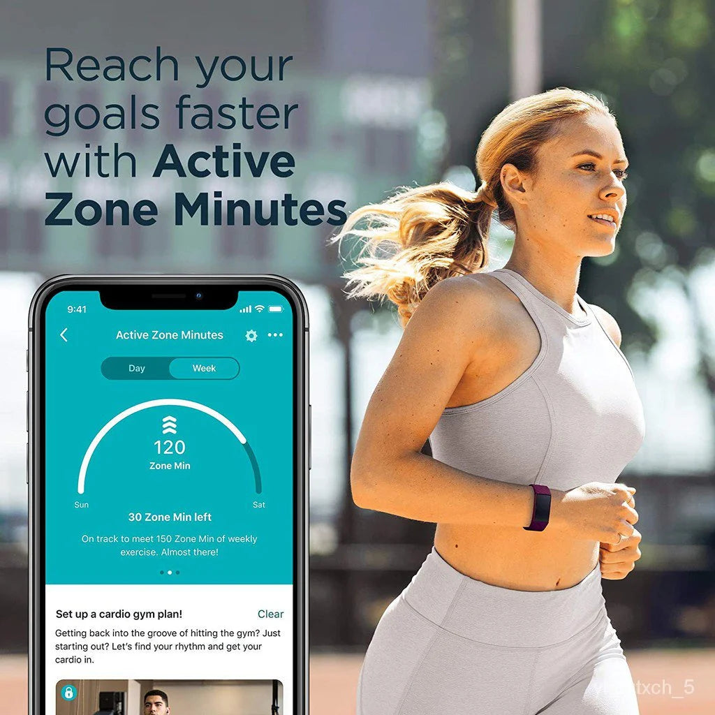 【Clearance Sale】Fitbit Charge 4 Health & Fitness Sleep heart rate Tracker Sport Smart Watch With Sealed Box Sport Band