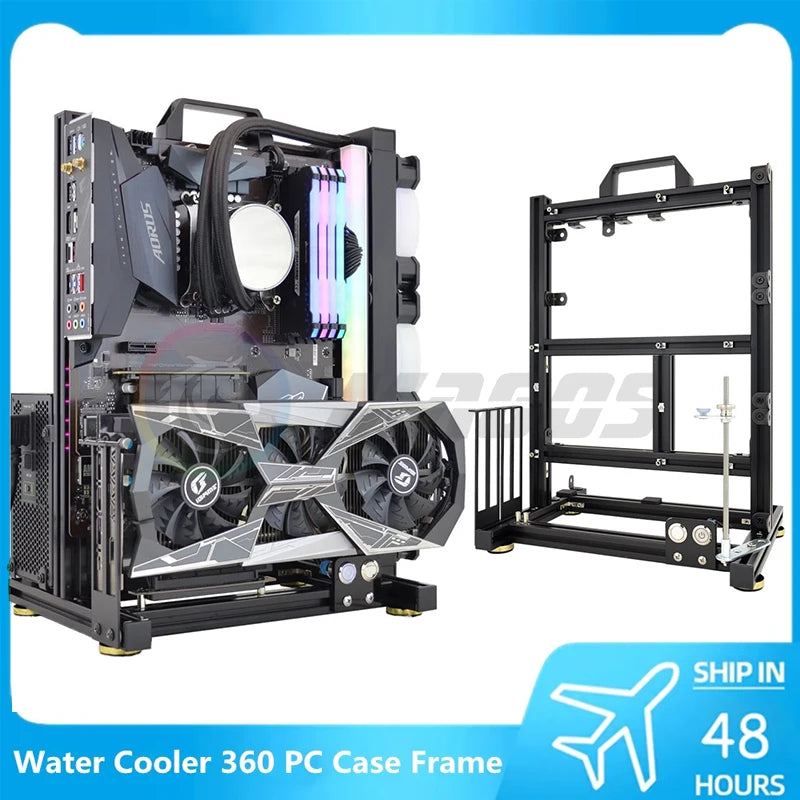 Open Computer Chassis DIY Creative Aluminum Frame Air Water Cooler 360 MOD ATX/ ITX / MATX Frame Desktop Case