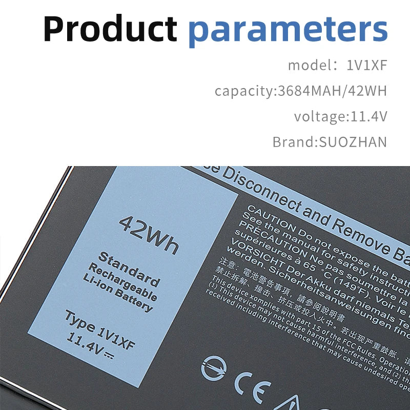 SUOZHAN 1V1XF Laptop Battery for Dell Latitude 5400 5410 5500 Precision 3540 3550 Inspiron 7590 7591 2-in-1 Series 01V1XF R8D7N
