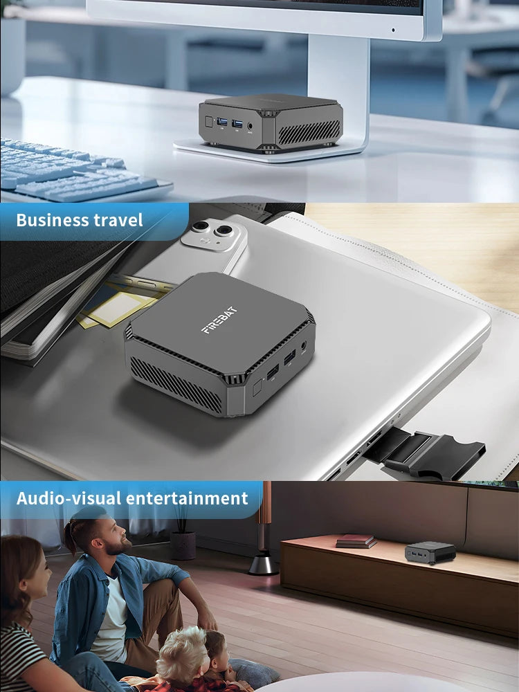FIREBAT T2 Mini PC Gamer Intel N150 CPU Windows 11 Mini PC Gaming DDR4 16GB RAM 512GB SSD WIFI5 BT4.2 Desktop Computer minipc
