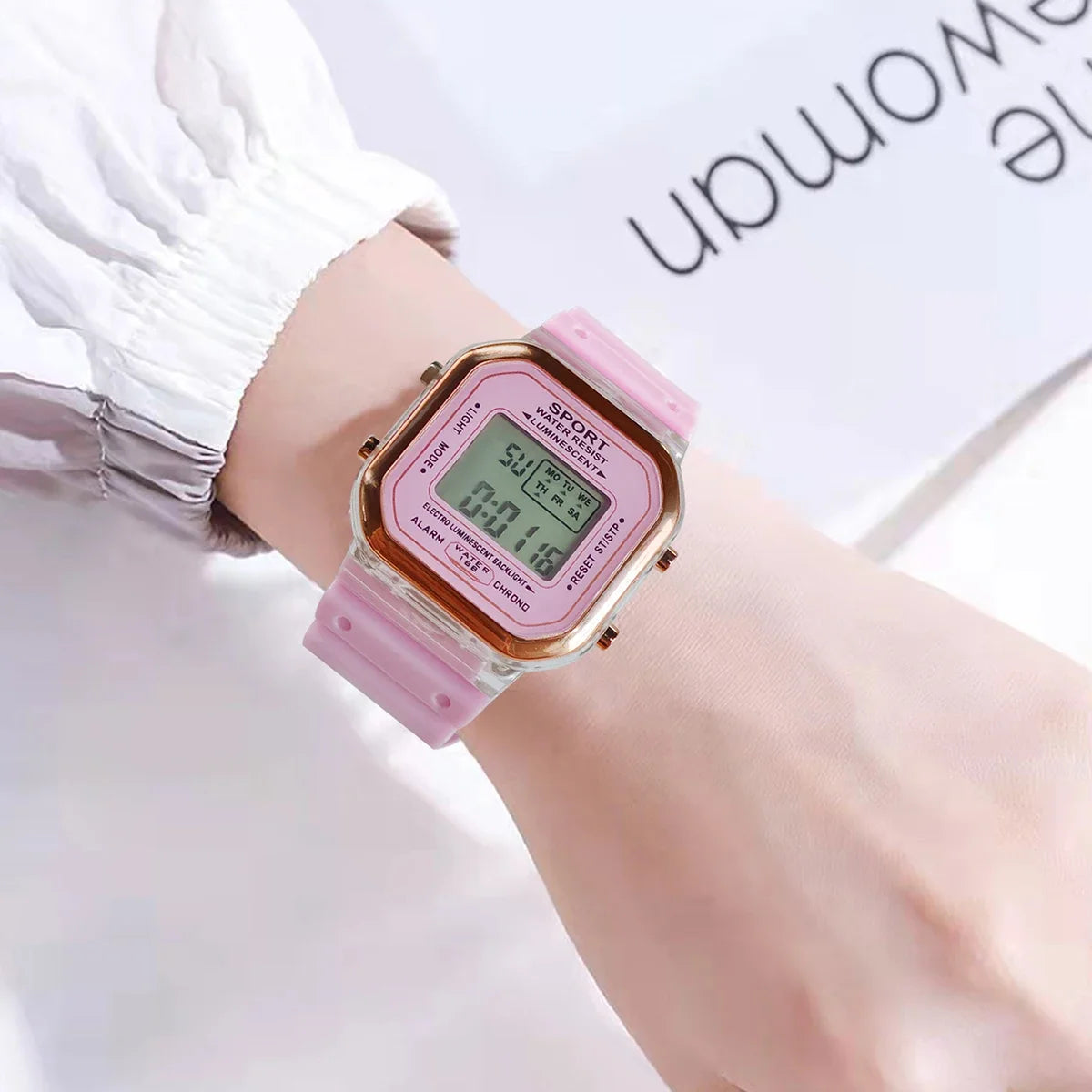 New Children's LED Digital Watch Student Multi Functional Outdoor Sports Watch Minimalist Men's and Women's Electronic Watch