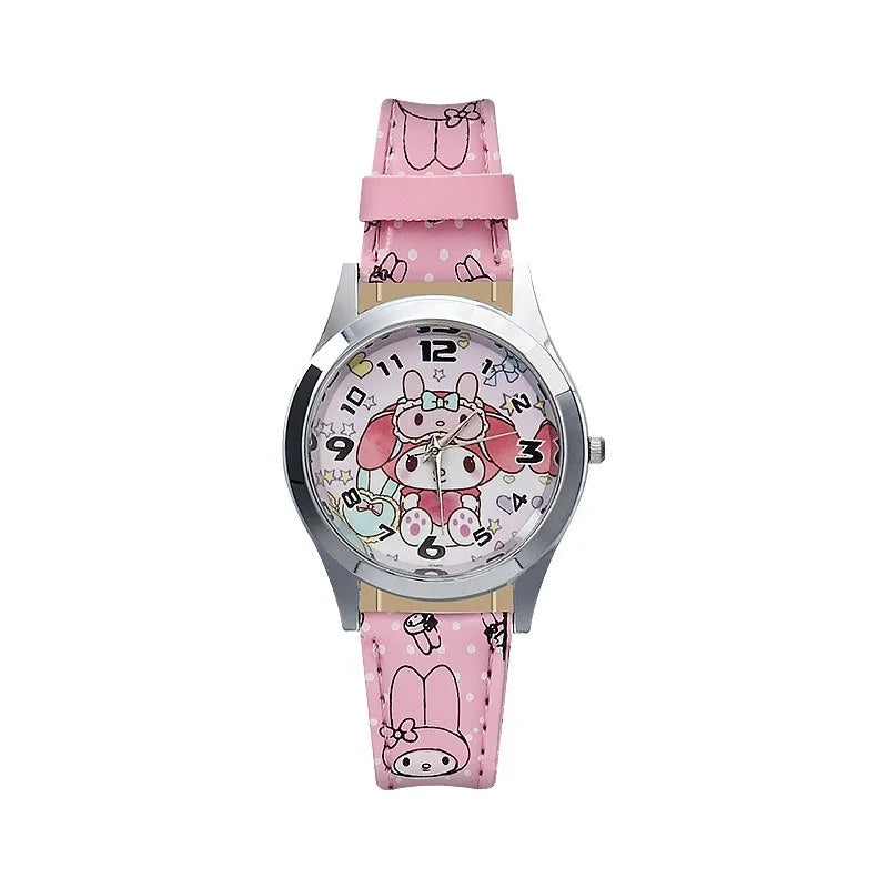 No Box Pointer Quartz Watch  Cartoon Hello Kitty  Children  Gift Watch Girls Kawaii  My Melody  Cute Watch Birthday Gift