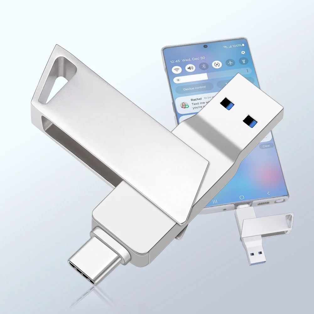 USB 3.0 TYPE-C High Speed USB Flash Drive 256GB USB-C for Android Phone Pen Drive 128GB Rotatable Pendrive Creative Gift 64GB