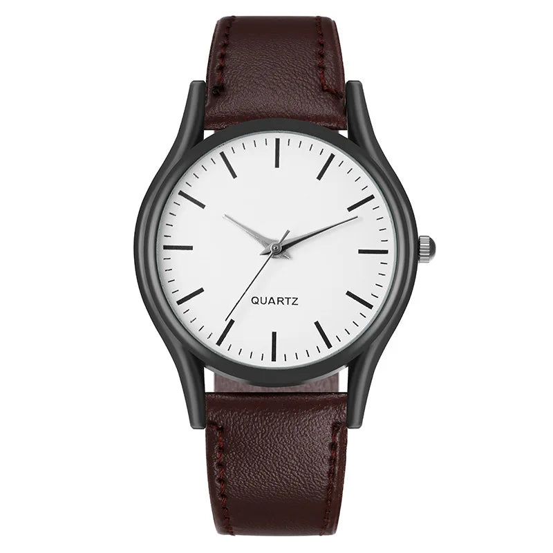 Simple Vintage Classic Couple Watches 2025 Women for Men Watches New Leather Strap Quartz Wristwatches Relogio Montre