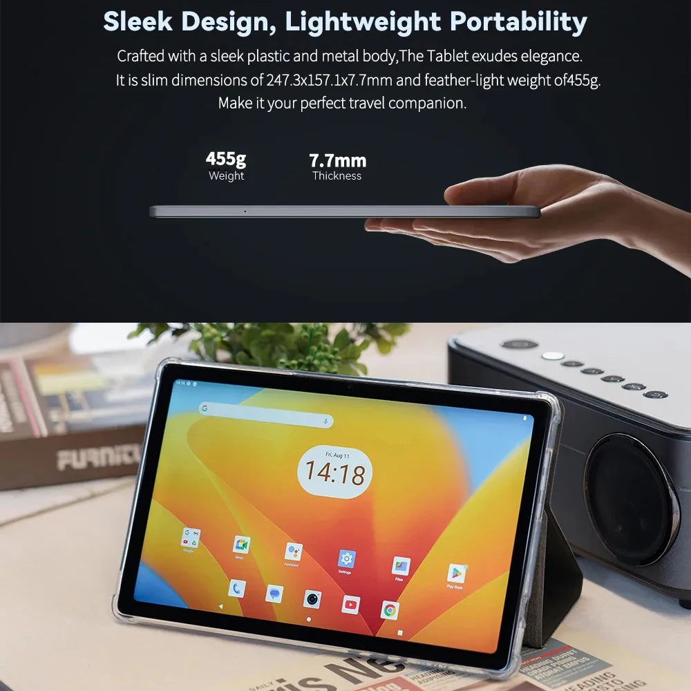 Original BDF Tablet Pc 10.1 Inch 8GB RAM 256GB ROM Android 12 Octa Core 3G 4G LTE Internet WiFi Internet BT Global Version
