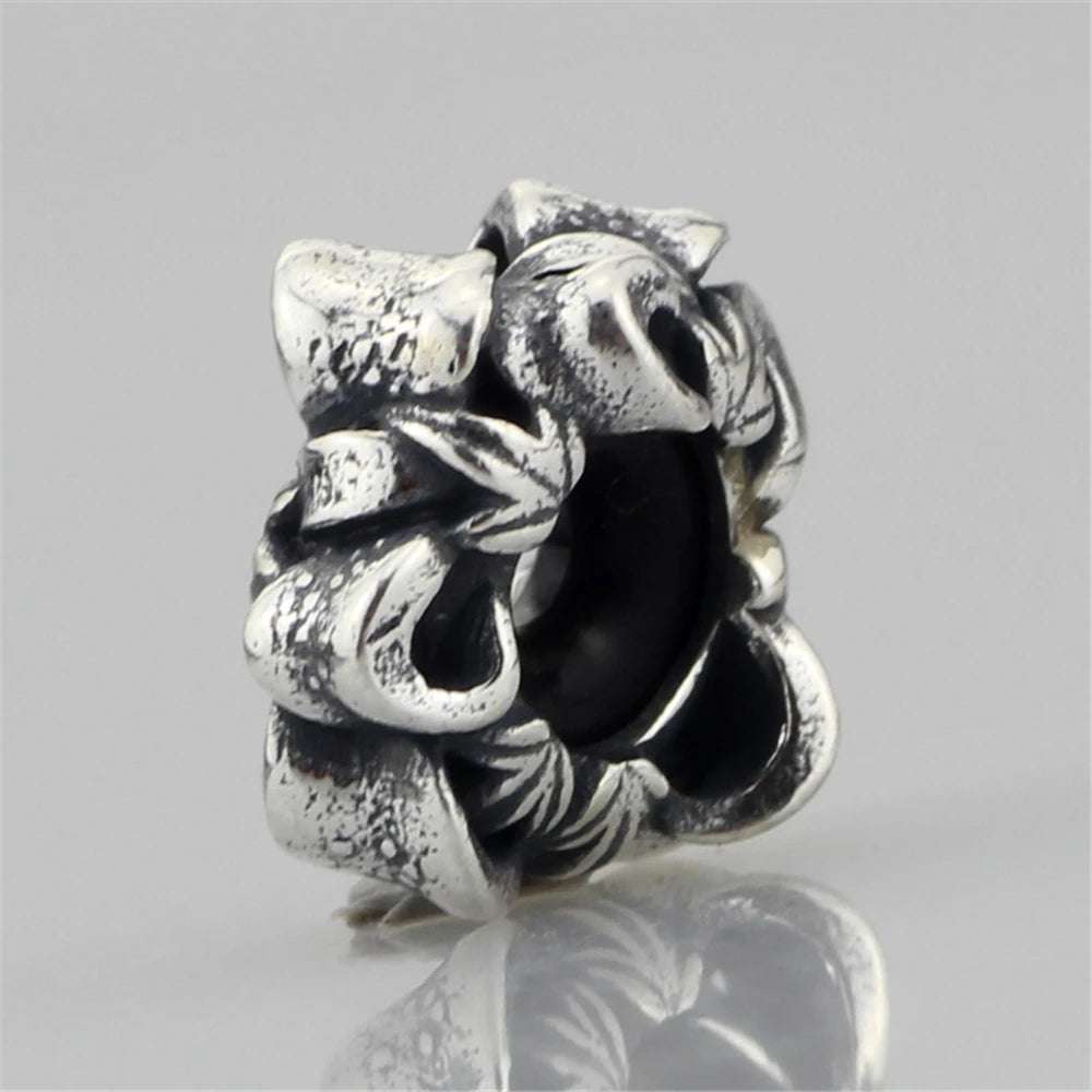 Mistletoe 925 Sterling Silver Cute Sweet Strawberries Stopper Spacer Charm Bead Fit European 3.0mm Bracelet Jewelry