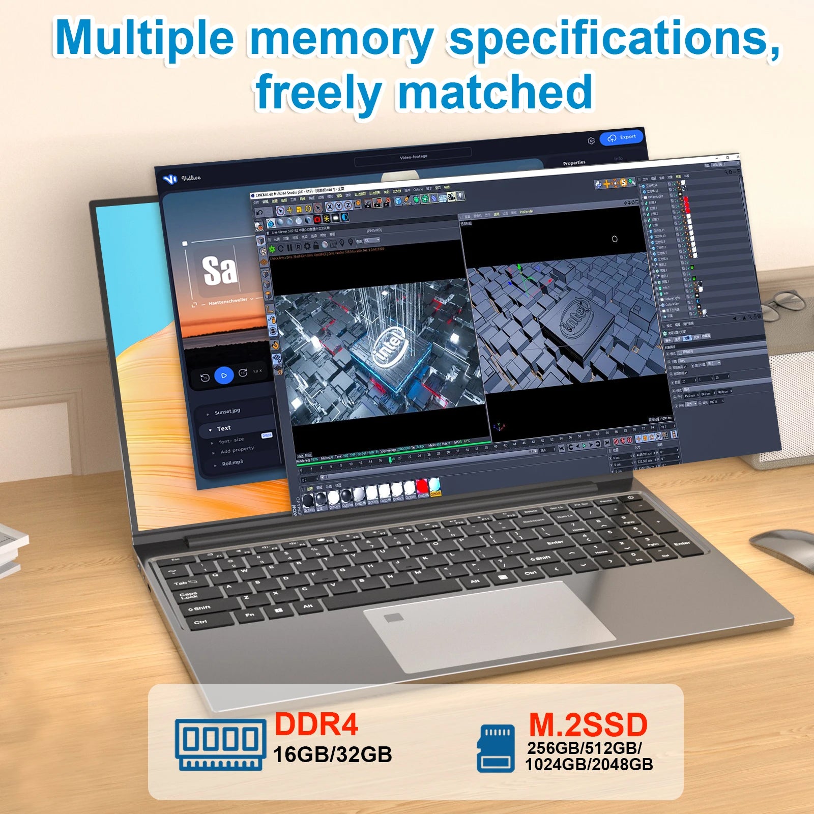 Xiaman 15.6" Intel Core i3 6100U Laptop Computer Windows 11 Pro 16GB RAM 512GB 1TB SSD Portable Notebook PC Office Study Laptops