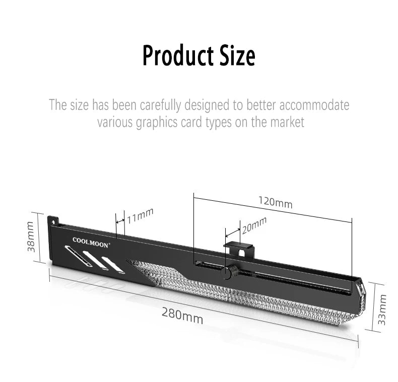GT8 Dragon Scale Horizontal Mounted Graphics Card Bracket ARGB Desktop Computer Fixed Graphics Card Companion Support Bracket