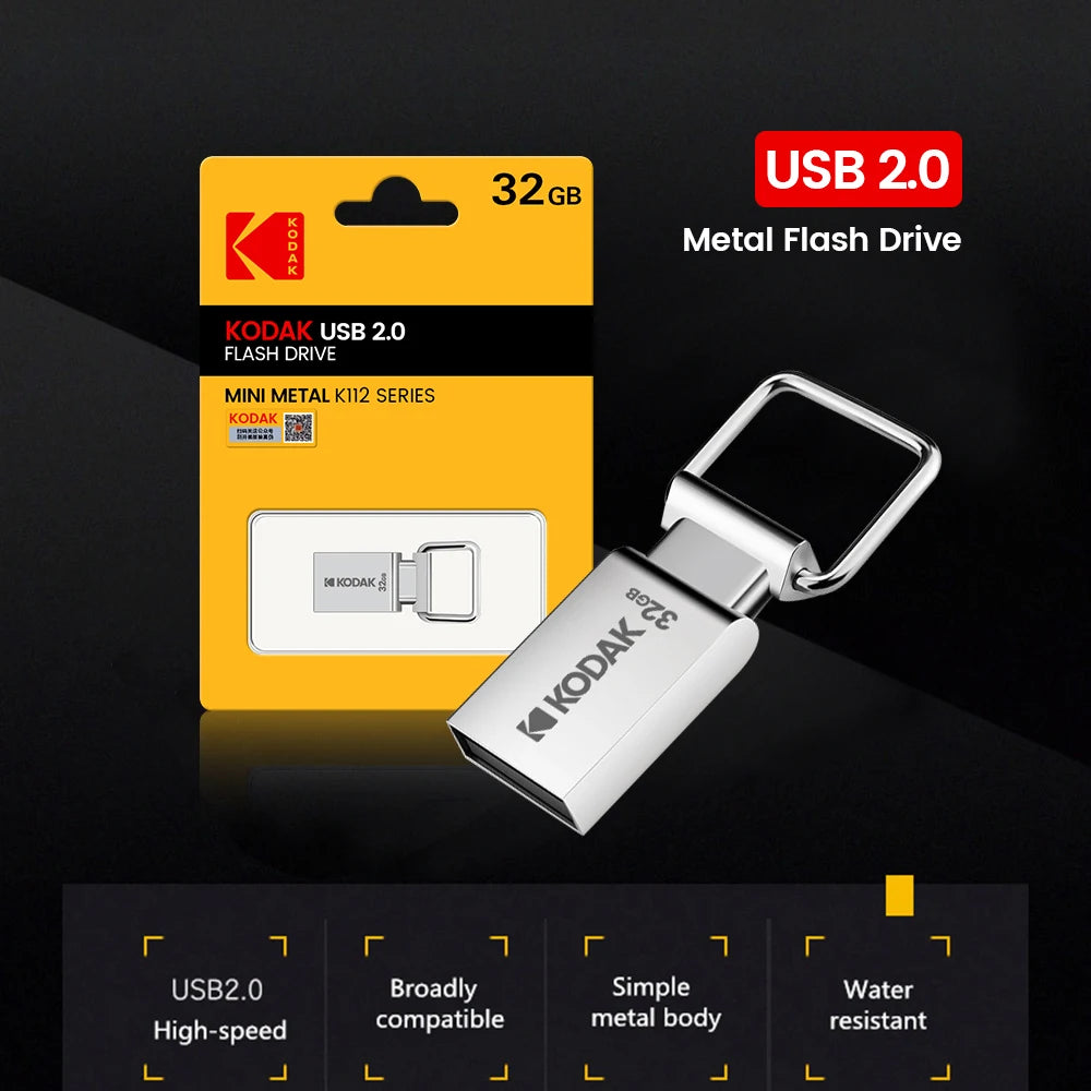 Kodak USB Flash Drive K112 64GB Mini  Pendrive Metal U-disk for smartphone PC desktop laptop macbook