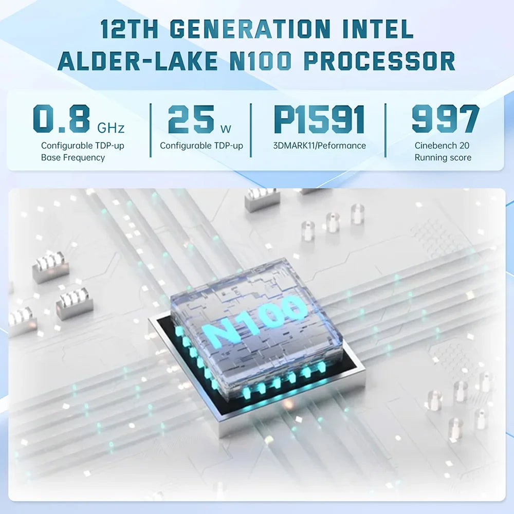 SOYO M2 Plus Mini PC Intel Alder Lake N100 Windows11 Pro 8 DDR4 256 M.2 SSD WiFi5 BT5.0 USB3.2 Portable Mini Computer