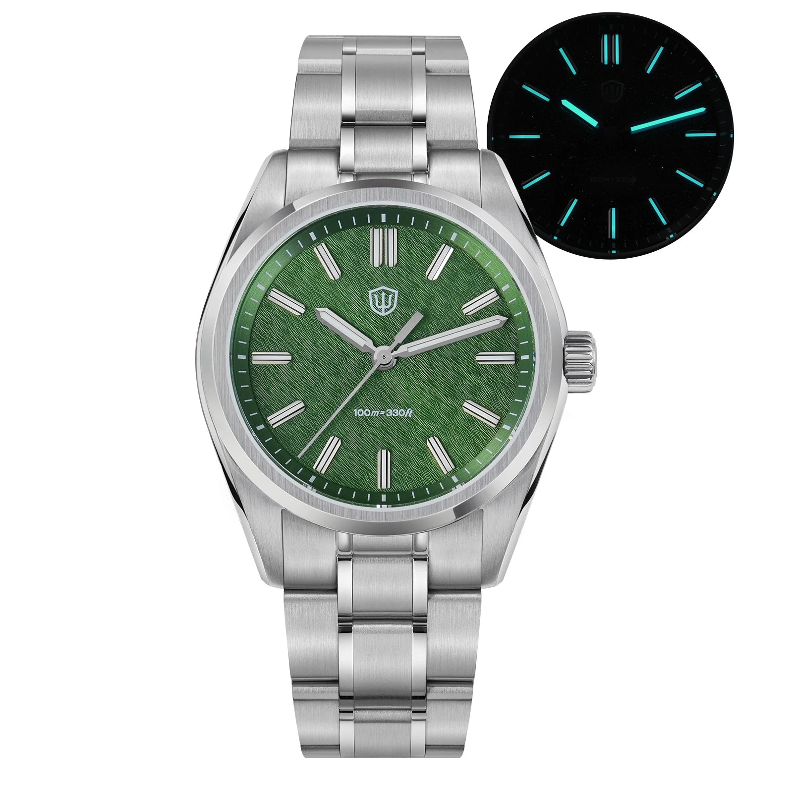 Watchdives WD0003B 36mm Quartz Men Watch VH31 Sweep Seconds Movement Stainless Steel Watches Luminous Waterproof Sapphire