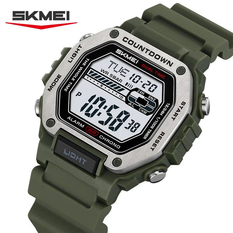 SKMEI Sport Alarm Clock Digital Watch For Men Women Waterproof Date Electronic Watches Chrono Military Wristwatches Reloj Hombre