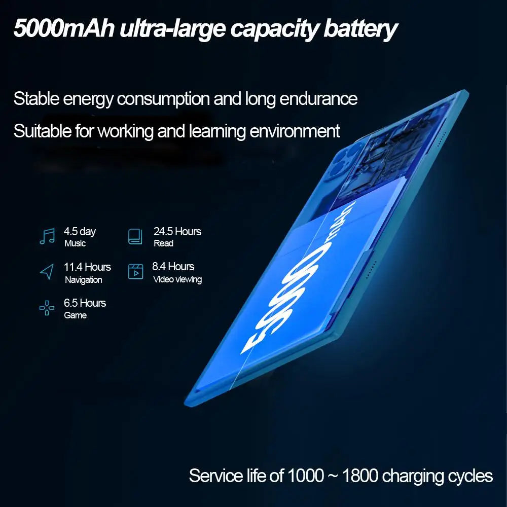 BDF P50 Tablet Pc 10.1 Inch 8GB RAM 256GB ROM Android 11 Octa Core 4G LTE Internet WiFi Global Version