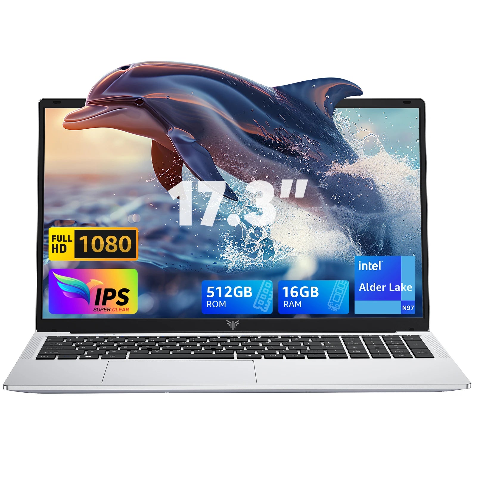ACEMAGIC AX17 17.3 inch Laptop Intel N97 16GB RAM 512GB SSD Windows 11 Pro Notebook Wifi 6 BT5.2 6000Mah Battery