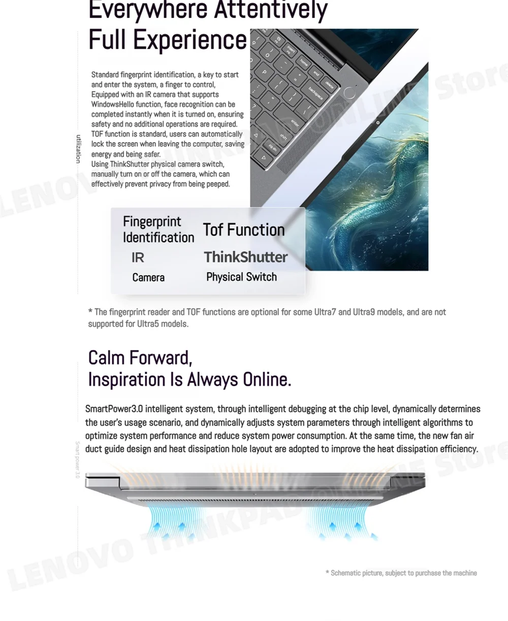 【2025 New】Lenovo ThinkBook 14+ Laptop U5-225H/U7-255H/U9-285H Arc 130T/140T 14.5inch 3K 120Hz Matte Screen