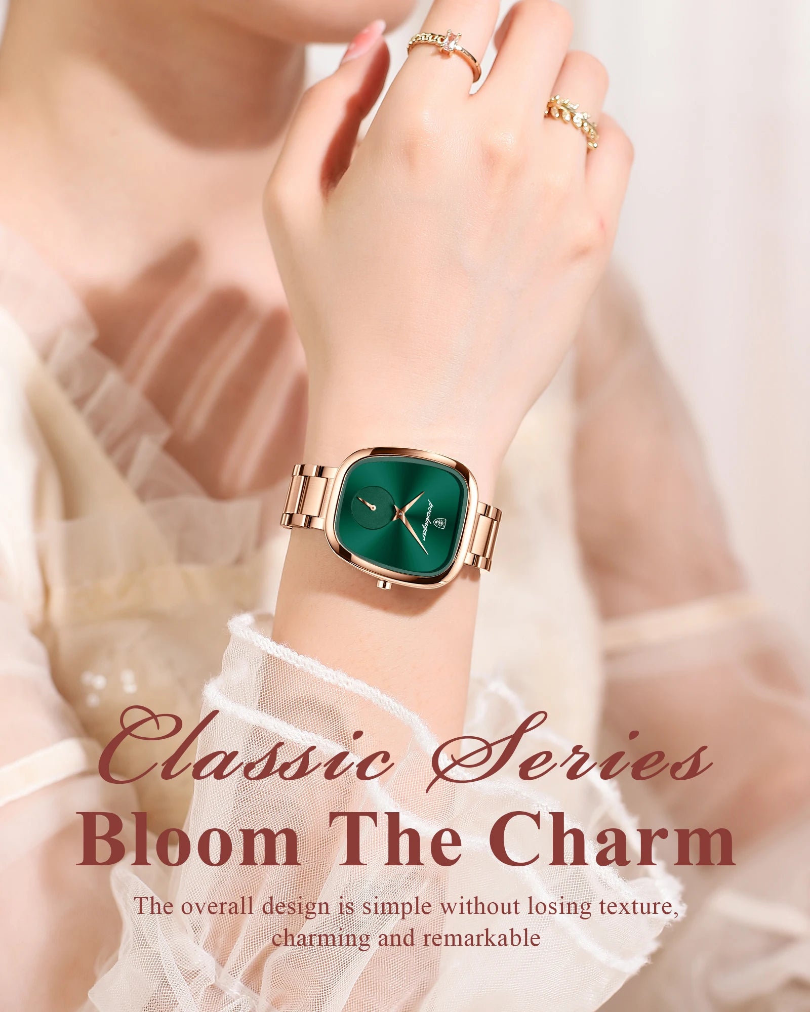 POEDAGAR Unique Elegant Ladies Watch Stainless Steel Waterproof Quartz Watches For Women High Quality Woman’s Stylish Wristwatch