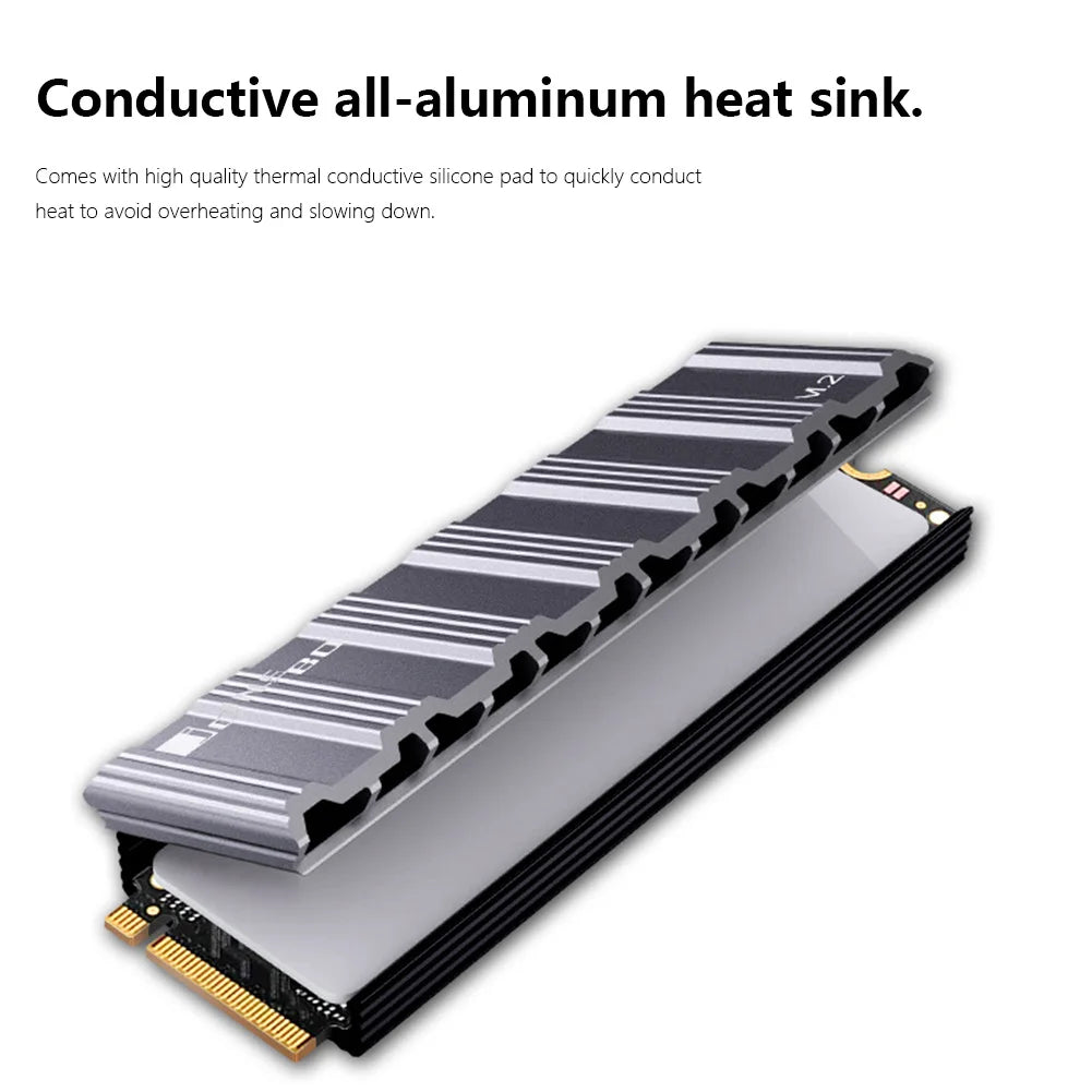 M2 SSD NVMe Heat Sink Jonsbo M2 2280 Solid State Hard Disk Aluminum Heatsink with Thermal Pad for Desktop PC Accessories