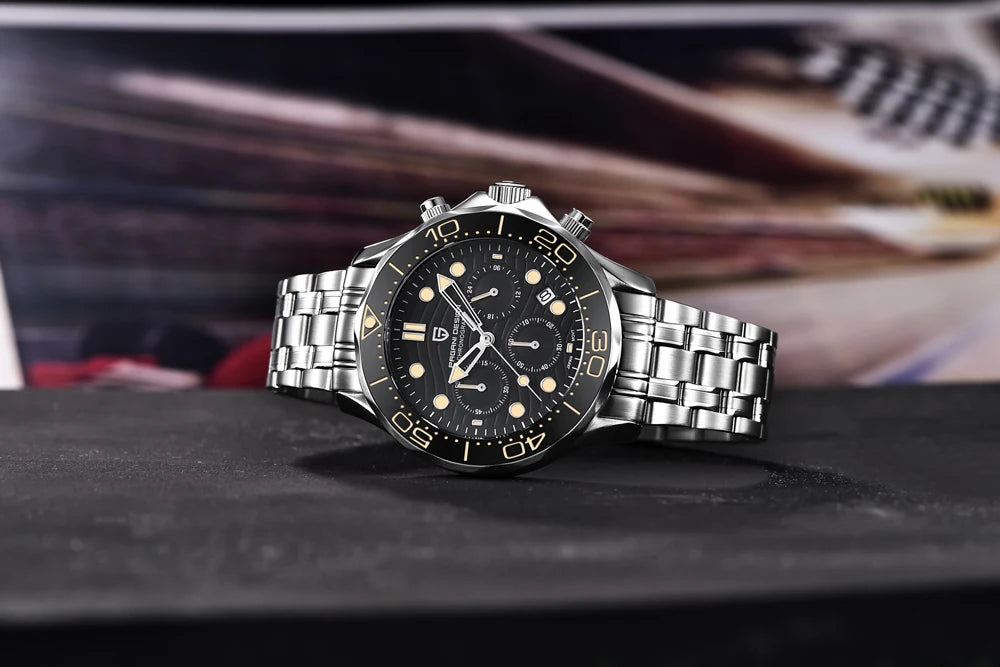 PAGANI DESIGN Men's Watches 2025 Top Brand Luxury Quartz Watch For Men Stainless Steel Chronograph Waterproof Sport VD53 Reloj
