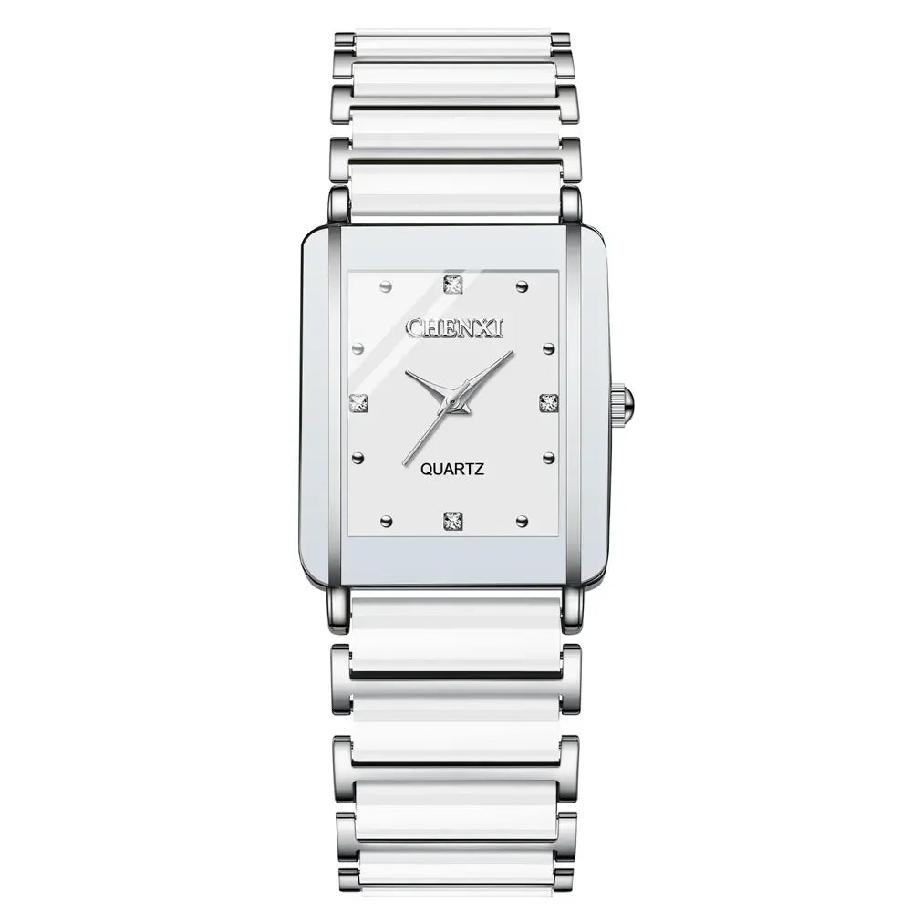 Couple Watch Waterproof Top Brand Luxury Watch for Women Men With Ceramics And Metal Strap Relojes Para Mujer
