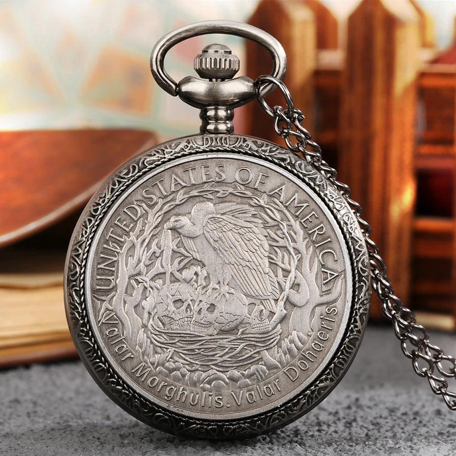 Retro Gray 12 Constellations Astrology Pattern Quartz Pocket Watch Necklace Chain Birthday Gifts Pendant Watch for Friend Unisex