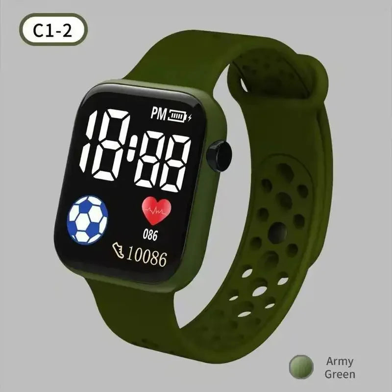 New Kids Sports Digital Watch Waterproof LED Display Children Electronic Watches for Girls Boys Wristwatch Time Machines Clock