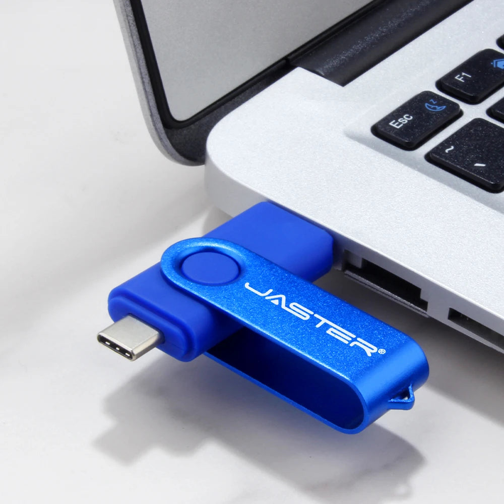 High Speed TYPE-C USB 3.0 Flash Drive 64GB Rotatable OTG Pen Drive 32GB 128GB 256GB Memory Stick for Mobile Phone Black Pendrive