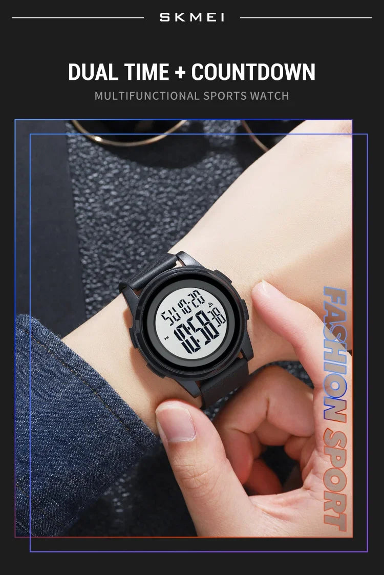 SKMEI 1895 Men LED Light Chrono Alarm Clock 5Bar Waterproof Digital Wristwatch relogio masculino Casual Countdown Sport Watches