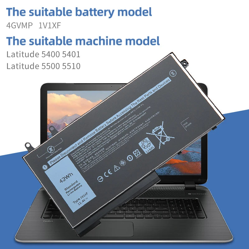 SUOZHAN 1V1XF Laptop Battery for Dell Latitude 5400 5410 5500 Precision 3540 3550 Inspiron 7590 7591 2-in-1 Series 01V1XF R8D7N