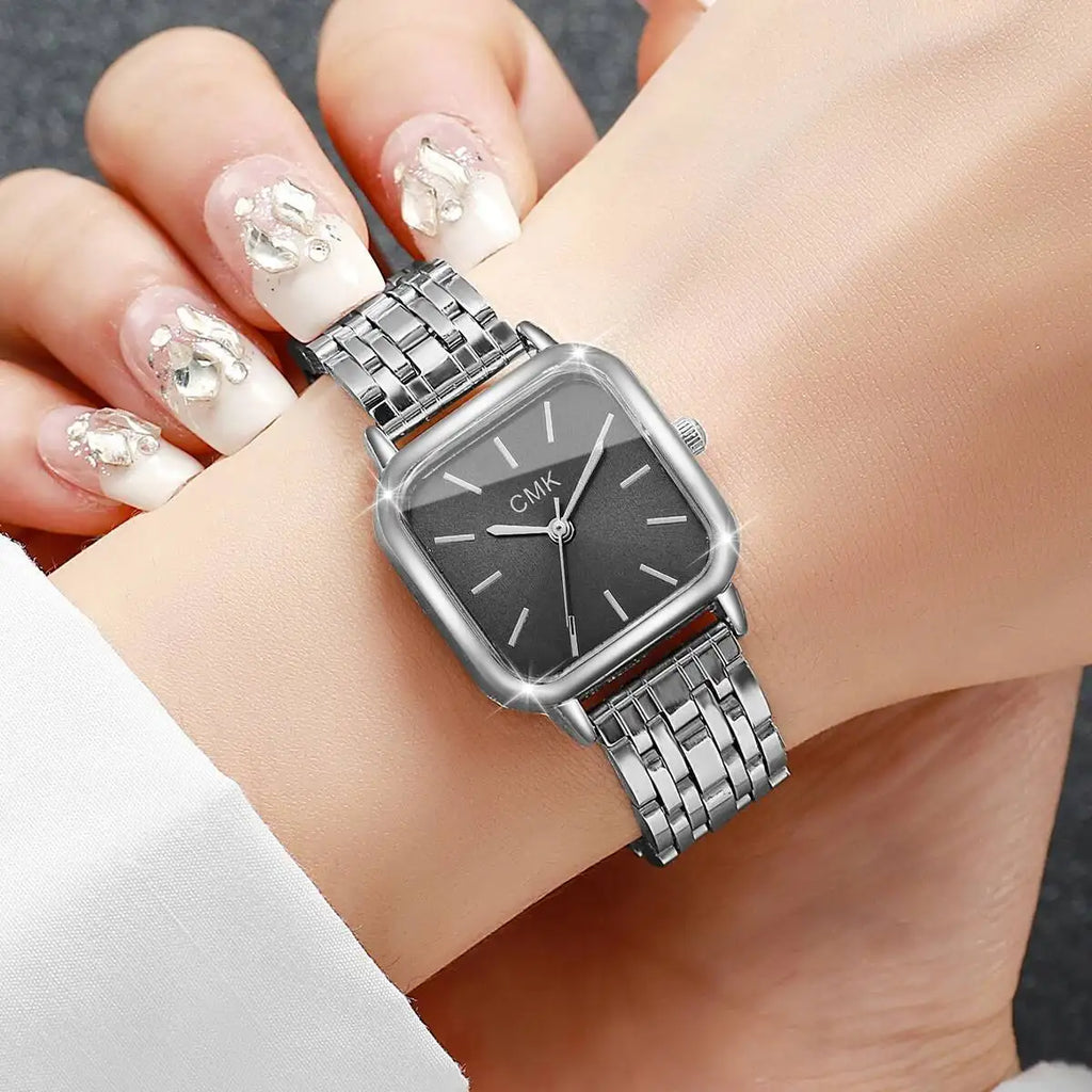 1/2/3/4/6PCS Fashion Women Watches Simple Square Dial Ladies Quartz Wristwatch Reloj Mujer（Without Box）
