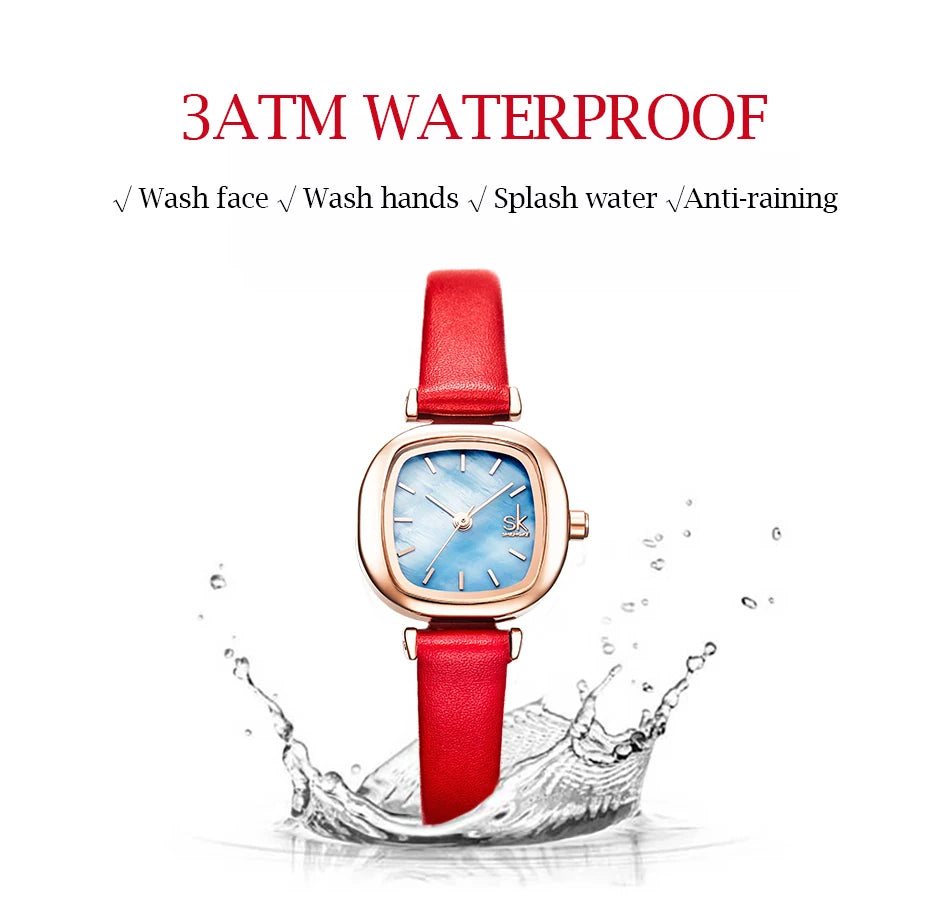 Shengke Fashion Women's Watches Original Design Square Ladies Quartz Wristwatches Elegant Woman's Best Gifts Clock for Female