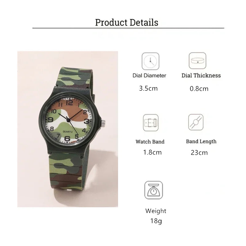 Fashion Camouflage Band Quartz Mens Womens Wrist Watch Students Girls Boys Sports Watches Simple Fashion Quartz Watch Reloj