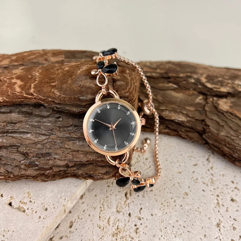 UTHAI Fashion Bracelet Watch Women's High end Butterfly Sea Treasure Blue Quartz Watch female Fashion Exquisite Watches