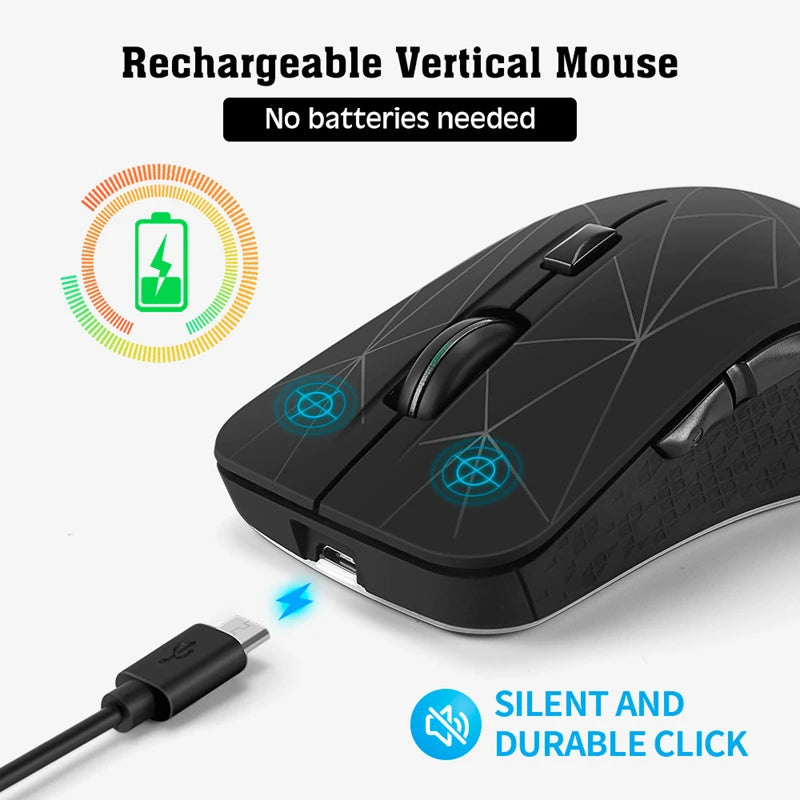 Xiaomi Wireless Mouse  3-level Dpi Speed Dual mode Led Light Pc Game Black Silent Usb 2 Devices Ergonomic For Macbook Pc Laptop