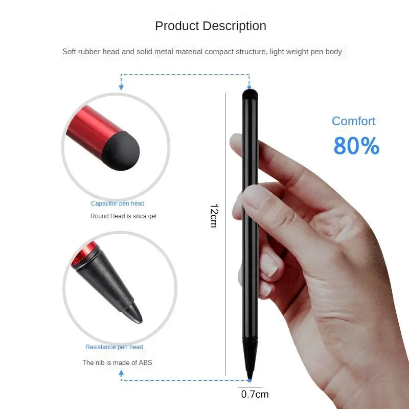 1-3 Pcs Universal Capacitive Stylus Pen Dual Tip 2 in 1 Portable for Samsungfor Xiaomi Android Tablets Phones Touch Screen
