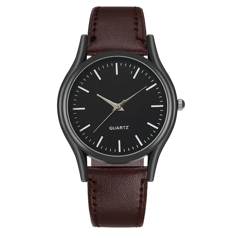 Simple Vintage Classic Couple Watches 2025 Women for Men Watches New Leather Strap Quartz Wristwatches Relogio Montre