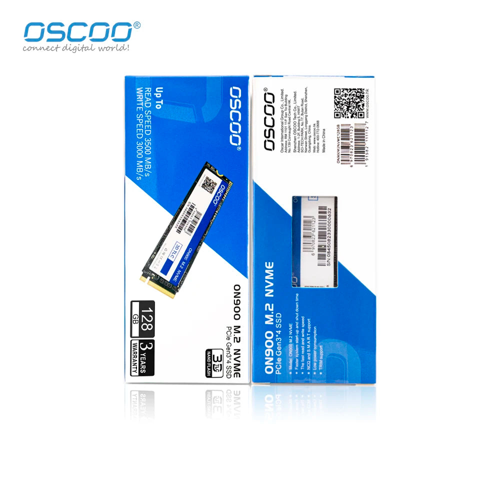 OSCOO SSD M.2 2280 NMVe PCIe Gen3.0x4 Internal SSD Solid State Drive 3D TLC NAND Flash 128GB 256GB 512GB 1TB PCIe Hard Disk SSD