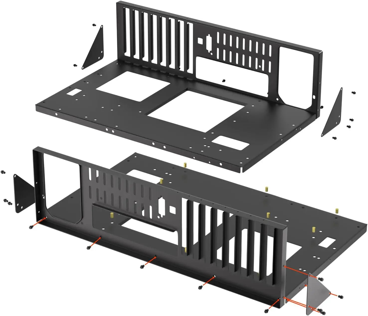 Open Air Computer PC Case, Test Bench Chassis ATX Open Mining Frame Computer Case, DIY PC Case Rack for ATX MATX ITX Motherboard