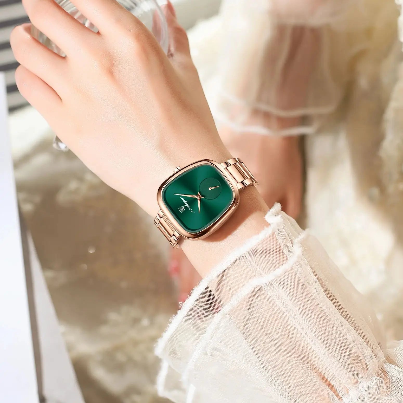POEDAGAR Unique Elegant Ladies Watch Stainless Steel Waterproof Quartz Watches For Women High Quality Woman’s Stylish Wristwatch