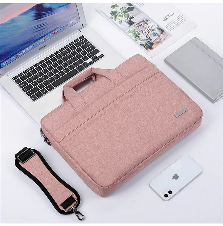 Laptop Bag Sleeve Case Shoulder HandBag Notebook Pouch Briefcases For 13.3 14 15.6 17.3 Inch Macbook Air Pro HP Huawei Asus Dell